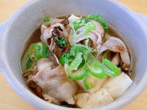 豆腐と舞茸の豚バラ蒸し煮